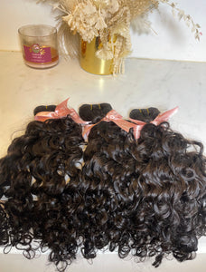 2C - Wavy  Virgin Indian seamless clip in hair extensions