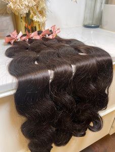 2A - Soft Waves Virgin Indian seamless clip in hair extensions