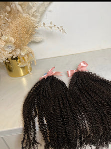 4B - Coily/Afro Virgin Indian seamless clip in hair extensions